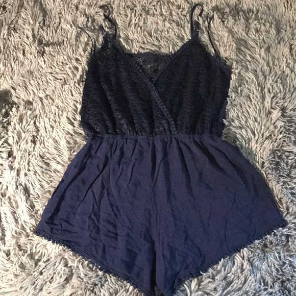 Navy Blue Romper - Picture 4 of 5